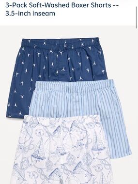 Old Navy Men's Boxer Brief 3-Pack - White, Navy, Light Blue